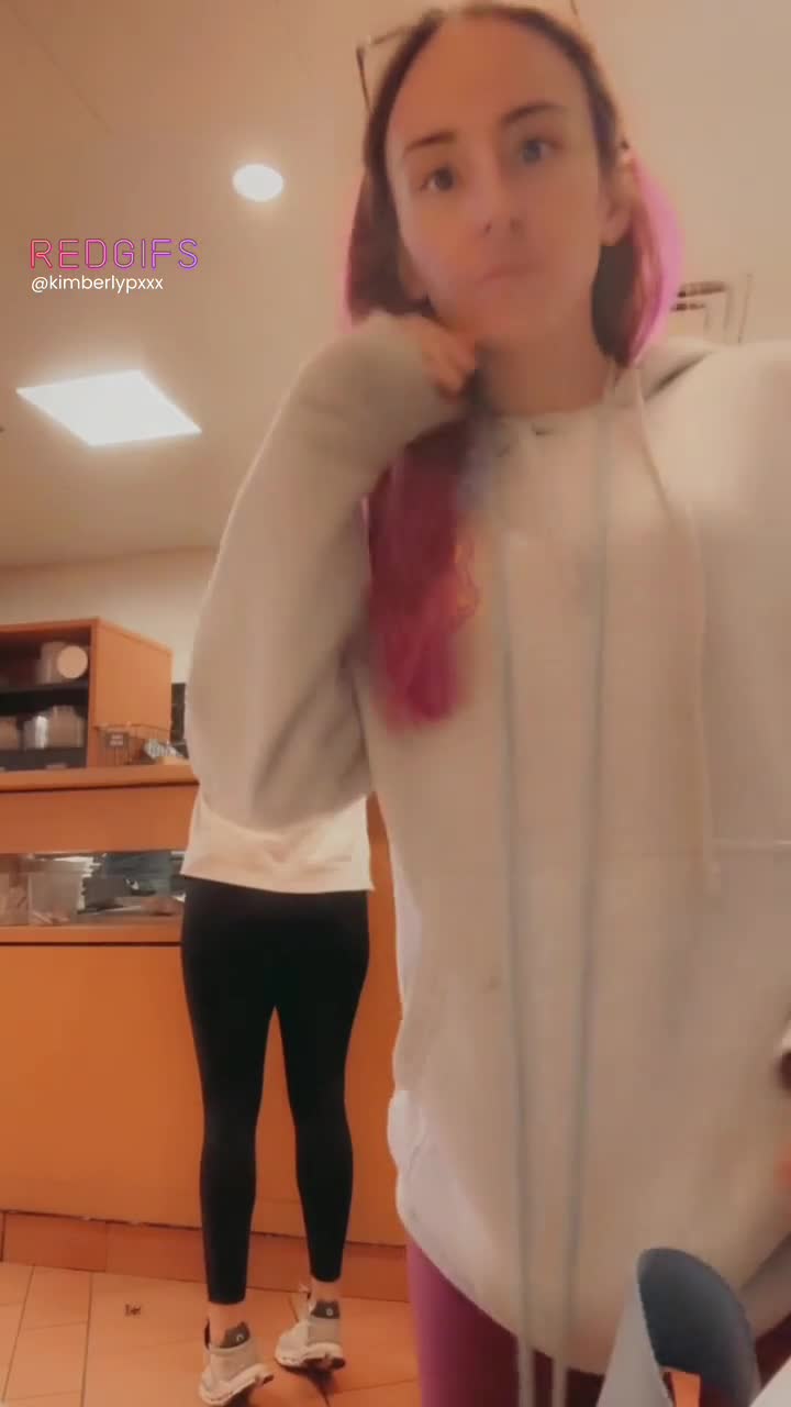 Taking my bra off for you at breakfast