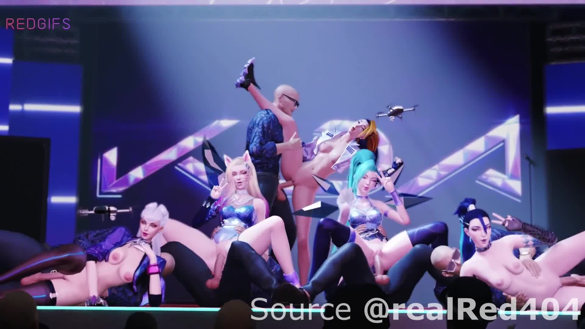K/DA MORE Live Performance ft. Ahri, Akali, Seraphine, Evelynn, Kai'Sa (realRed404)